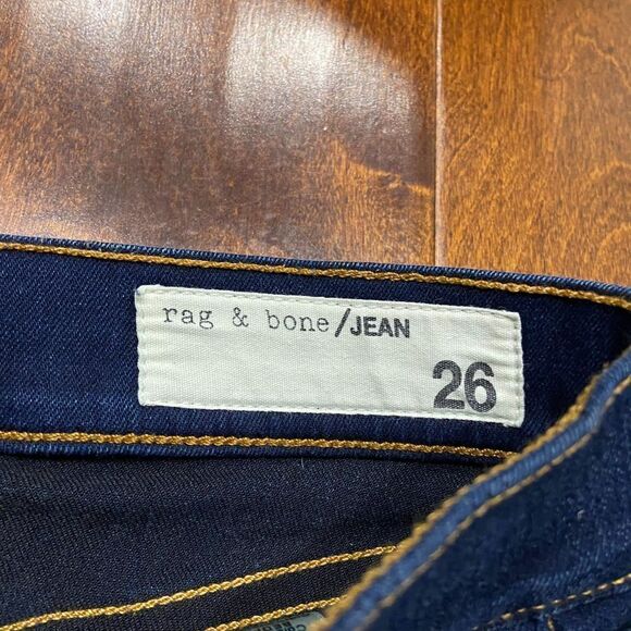 Rag & Bone Bedford Skinny Fit Dark Denim Cotton Blend Jeans Women's Size 26 x 30 - Picture 6 of 11